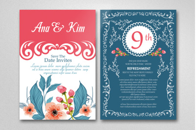 Double Sided Wedding Invites Template