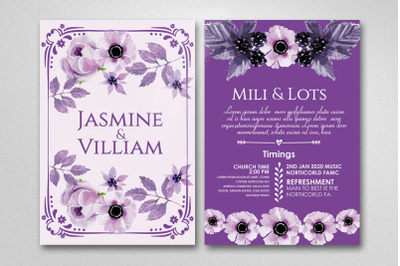 Save The Date Floral Wedding Invites