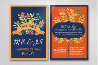 Floral Wedding invites Template
