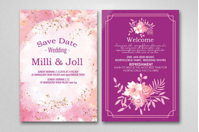 Save The Date Floral Wedding Invites