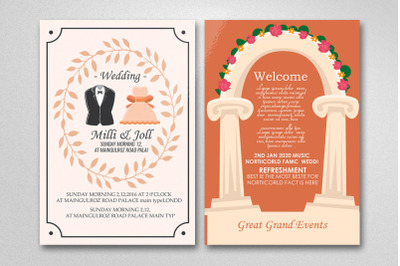 Save The Date 2 sided Wedding Invites