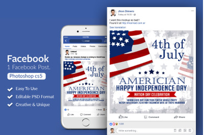 Happy Independence Day Facebook Post