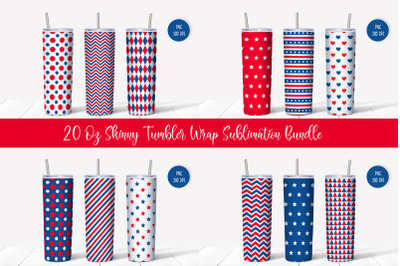 American Patriotic Tumbler Wrap Sublimation Bundle.