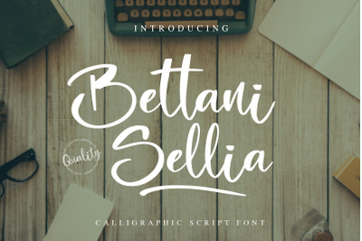 Bettani Sellia - Calligraphic Script Font