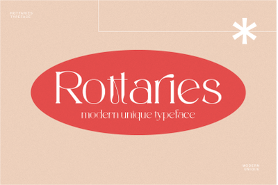 Rottaries - Modern Unique Typeface