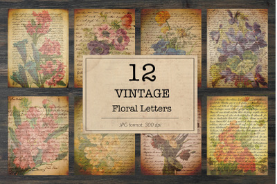 Vintage floral letters