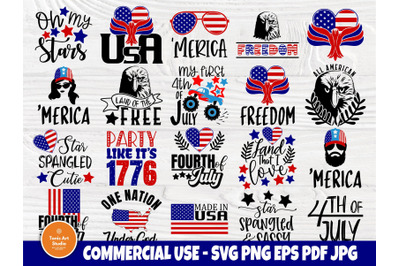 Fourth of July SVG Bundle, Patriotic Svg, USA Svg