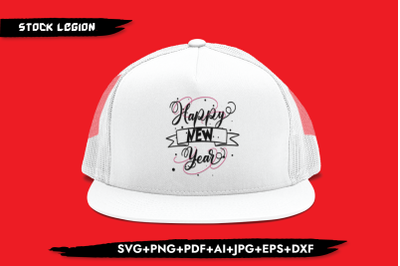 Happy New Year Pink SVG