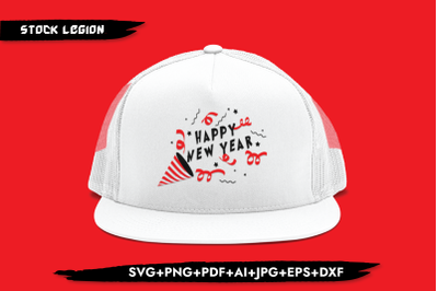 Happy New Year Hat SVG