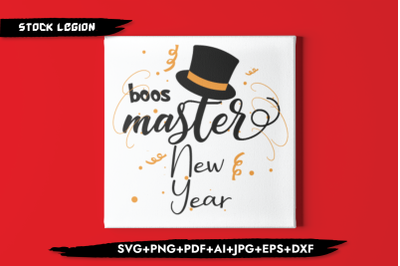 Boos Master New Year SVG