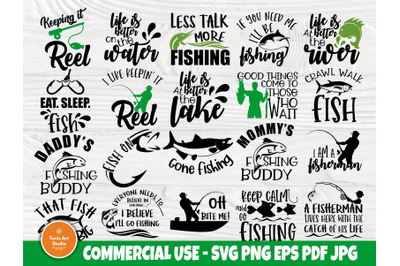 Fishing SVG Bundle&2C; Fisherman Shirt&2C; Bass Cut file