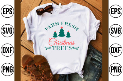 farm fresh christmas trees svg cut file