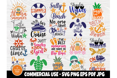 Summer SVG Bundle&2C; Summer Quotes&2C; Beach Shirt Svg