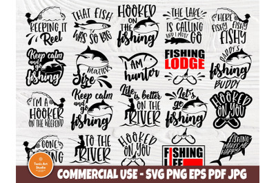 Fishing SVG Cut Files, Fish Svg Bundle, Funny Svg