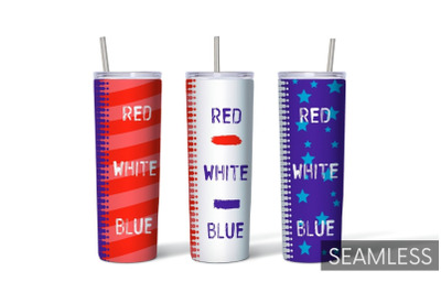 Red White Blue Tumbler Sublimation