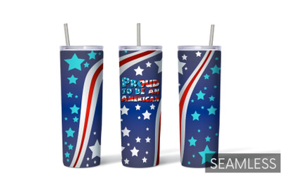 Proud to be an American Tumbler Sublimation