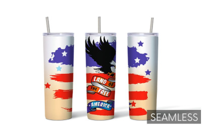 Land of the free America Tumbler Sublimation