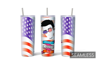 Proud American Dad Tumbler Sublimation