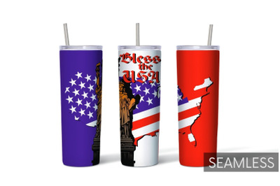 Bless the USA Tumbler Sublimation