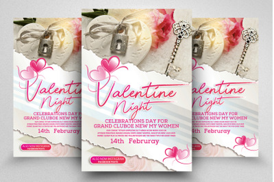 Valentine&#039;s Day Flyer Template