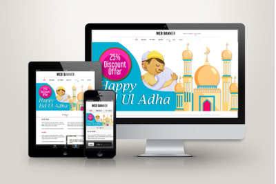 Happy Eid-ul-Azha Web Banner