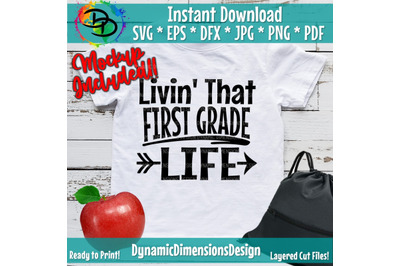 1st Grade Life svg eps dxf png cutting files for silhouette cameo cric