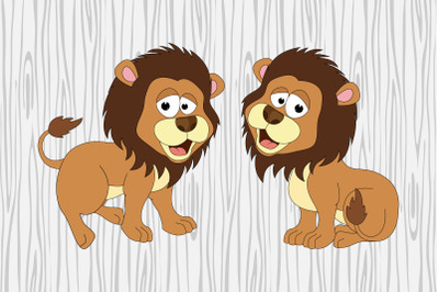 cute lion animal cartoon illustration