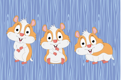 cute hamster animal cartoon illustration