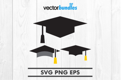 graduation cap clip art icon bundle svg