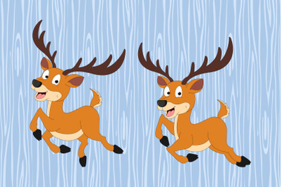 cute deer animal cartoon illustration