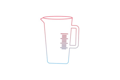 Kitchen Measring Glass Gradient Flat Icon