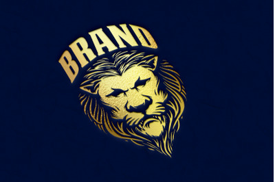 Gold Lion King Logo for Brand Business