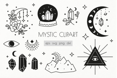 Mystic bohemian clipart.