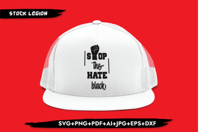 Stop The Hate Black SVG