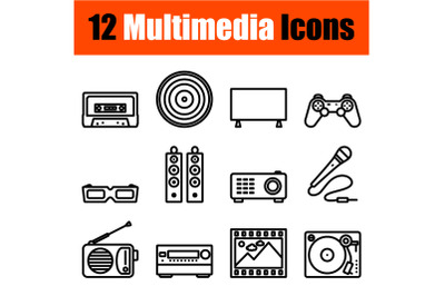 Multimedia Icon Set