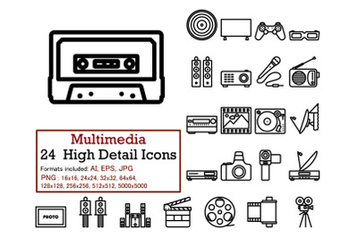 Multimedia Icon Set