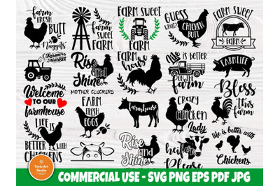 Farm SVG bundle | Farmhouse quotes svg | Farm svg | Farm life svg | Fa