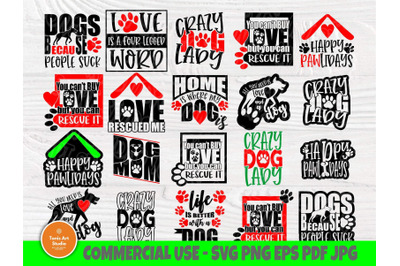 Dog SVG Bundle, Dog Signs, Paw Svg, Svg Files for Cricut