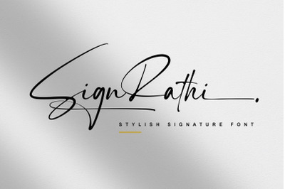 SignRathi - Signature Font