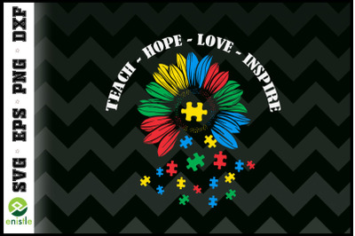 Teach Hope Love Inspire Puzzle Autism