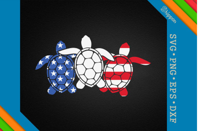 Turtle Patriotic America 4th of July