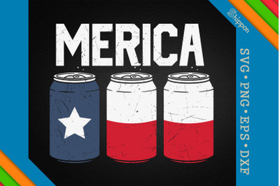 Merica Beer 4th of July America