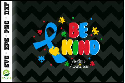 Be Kind Puzzle Pieces Autism Awareness