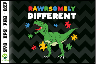 Rawrsomely Different T-rex Autism Puzzle