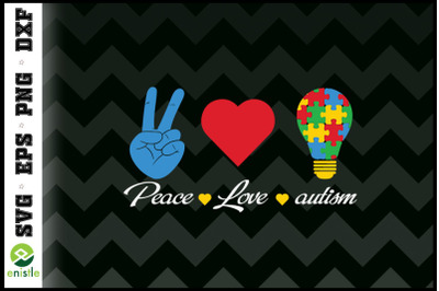 Peace Love Autism Awareness