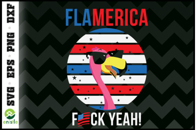 4th of July Flamingo America Fun Yeah