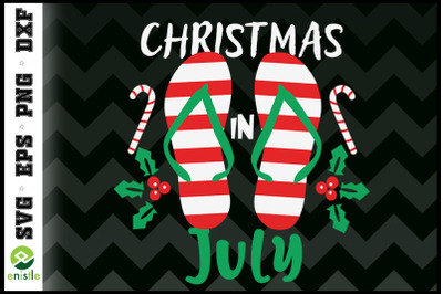 Christmas In July Flip Flops Summer