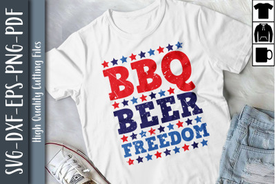 BBQ Beer Freedom Patriotic 4th of July