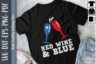 Red Wine and Blue Patriotic 4th of July