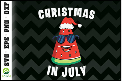 Watermelon Christmas In July Santa hat